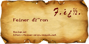 Feiner Áron névjegykártya